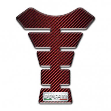 Ducati  Tank Guard Pads Model with Red Carbon Design 