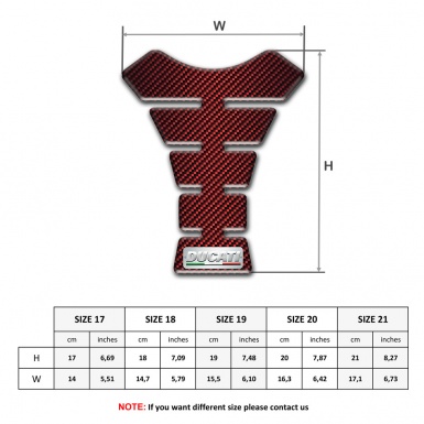 Ducati  Tank Guard Pads Model with Red Carbon Design 