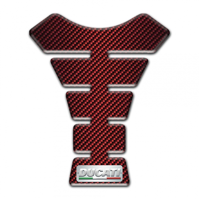 Ducati  Tank Guard Pads Model with Red Carbon Design 