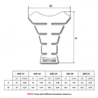 Ducati Tank Guard Pads Model with White Design 