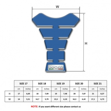 Ducati Tank Pad Protector Model with Blue Design 