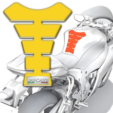 Ducati Tank Pad Motorbike Model with Yellow Design 