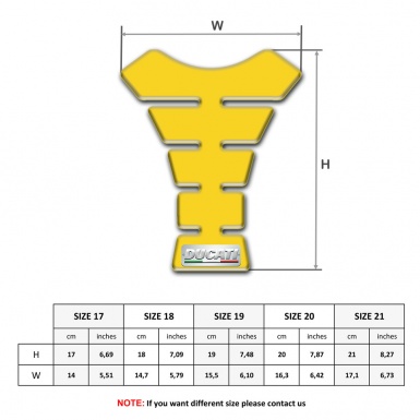 Ducati Tank Pad Motorbike Model with Yellow Design 