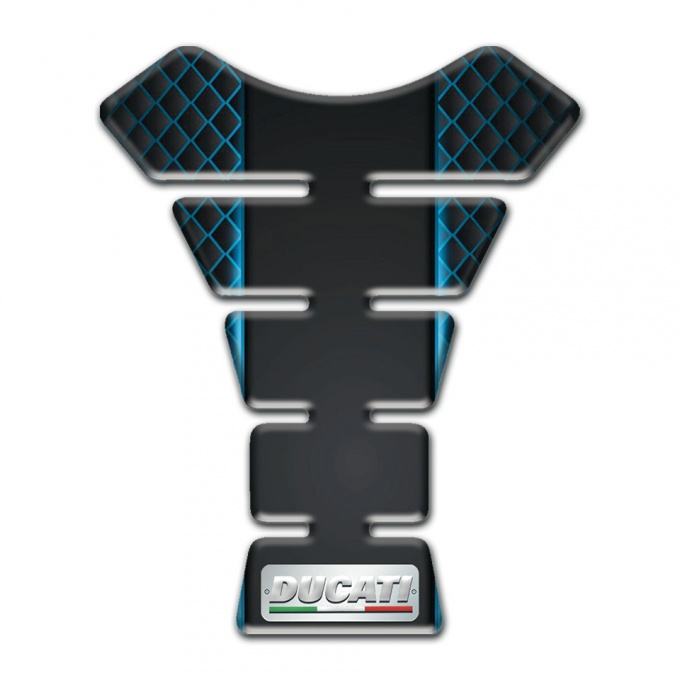 Ducati Tank Pad Motorbike Model with Neon Mesh Design 