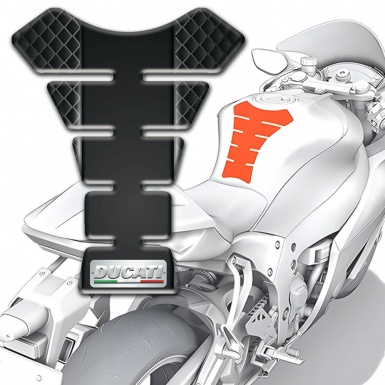 Ducati Tank Protector Model with Dark Mesh Design 