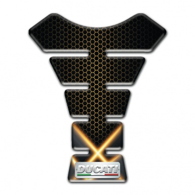 Ducati Tank Pad Protector Model with Crossed orange Lights Design 