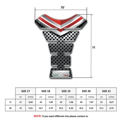 Ducati Tank Guard Pads Stylish Model with Small Plate logo 