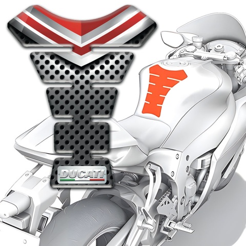 Ducati Tank Guard Pads Stylish Model with Small Plate logo 