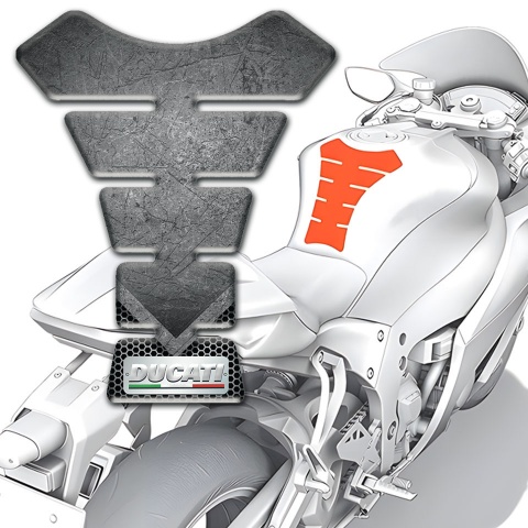 Ducati Tank Pad Motorbike Scratched Plate Style 