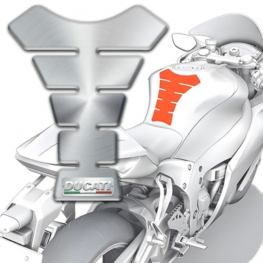 Ducati Tank Guard Pads Model with Silver Design 