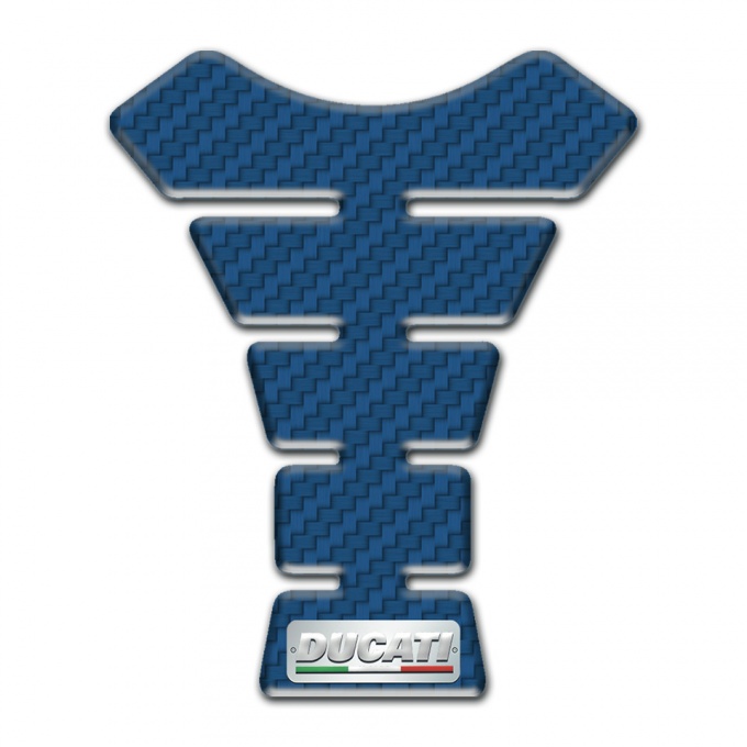 Ducati Tank Pad Protector model with Navy Blue Carbon Design