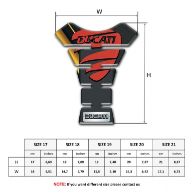 Ducati Tank Guard Pads Black with Yellow Tape Base and Red Logo 