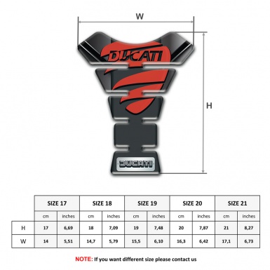 Ducati Tank Pad Protector Red Logo Style 