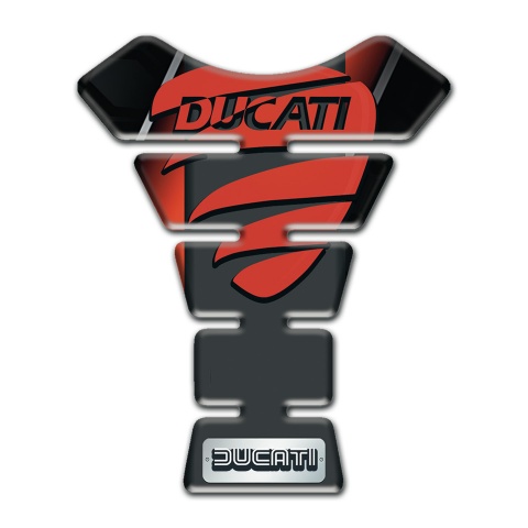 Ducati Tank Guard Pads Stylish Model with Red Painted Logo 