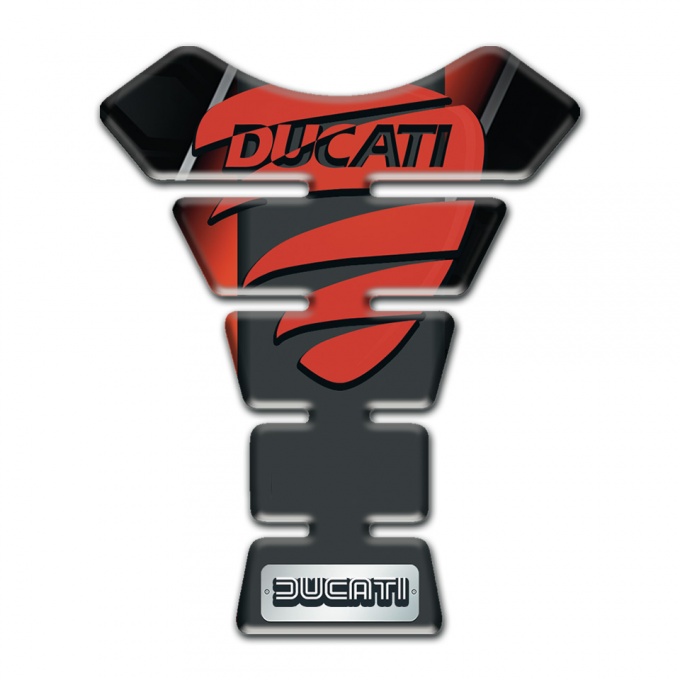 Ducati Tank Guard Pads Stylish Model with Red Painted Logo 