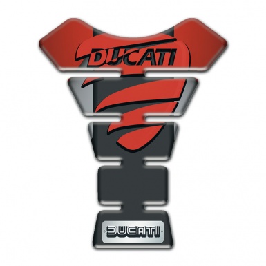 Ducati  Tank Protector Red Gray Base and Red painted logo 