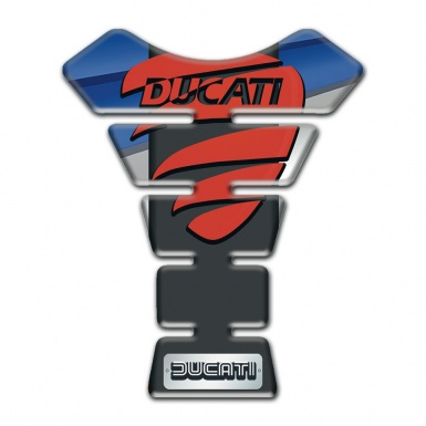 Ducati Tank Fuse Colorful Base with Graphite Central Panel with Red Logo 