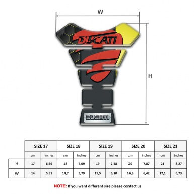 Ducati Tank Pad Protector Racing Edition with Red Painted Logo