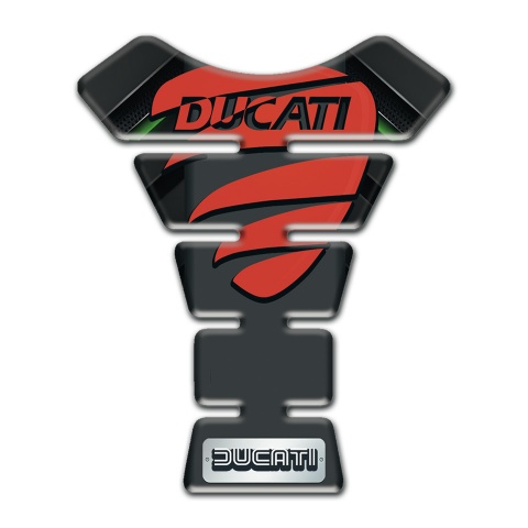 Ducati Tank Pad Protector Silicone Sticker with Red Painted Logo Design 