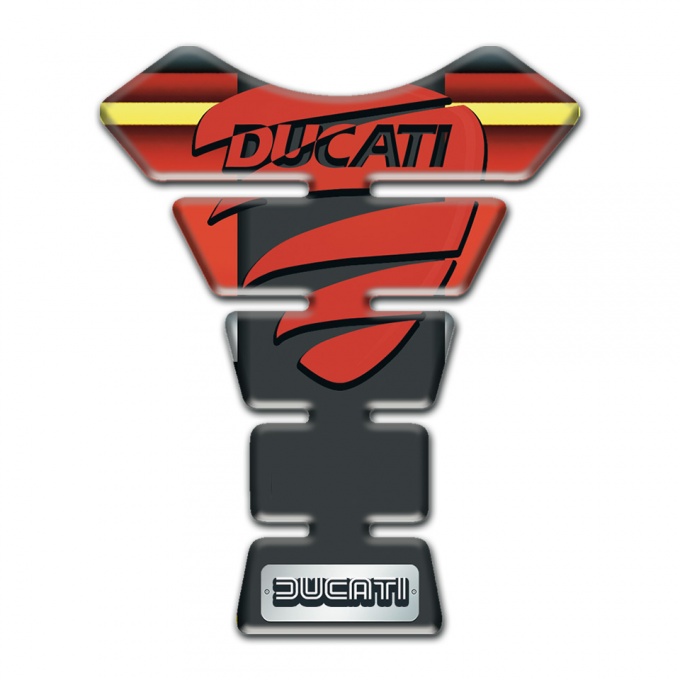 Ducati Tank Pad Protector Anti Slip Sticker with Red Logo Style 