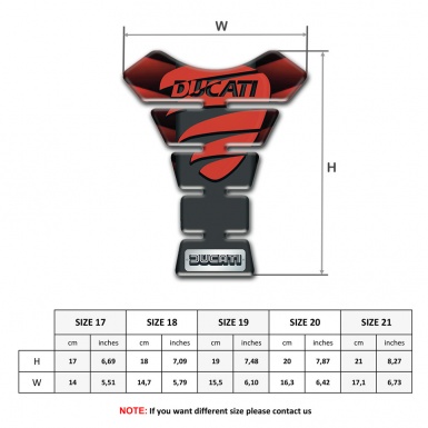 Ducati Tank Protector Merging Red Black base with Red Logo 