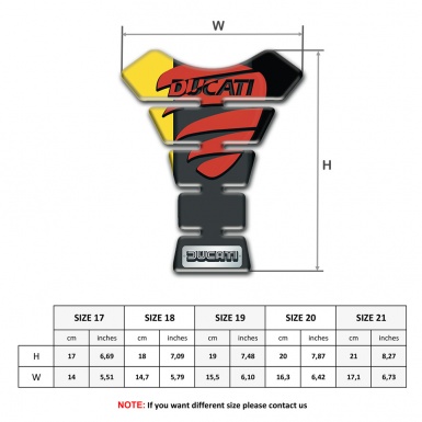 Ducati Tank Fuse Black Yellow Halves with Red Logo 