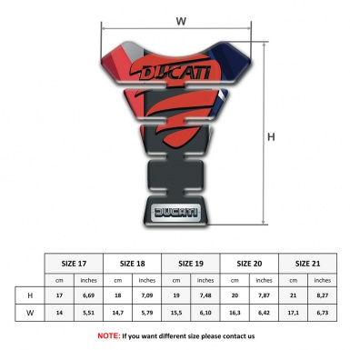 Ducati Tank Fuse Multicolored Patterns Background with Red Logo Style 