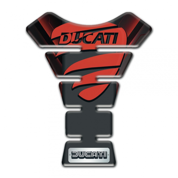Ducati Tank Fuse Anti Slip Sticker With Red Painted Logo Style 