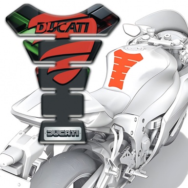 Ducati Tank Pad Motorbike Motorcycle Red Logo Style 