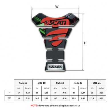 Ducati Tank Pad Motorbike Motorcycle Red Logo Style 