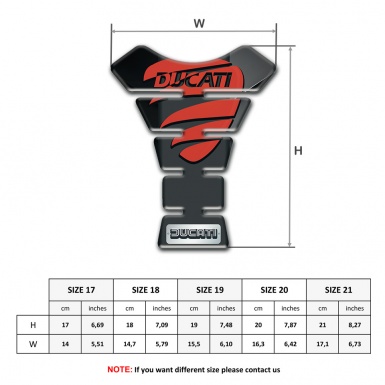 Ducati Tank Protector Silicone Sticker Stylish Logo Vision 