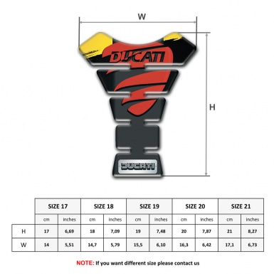 Ducati Tank Fuse Yellow Black Painted Base Red Logo 