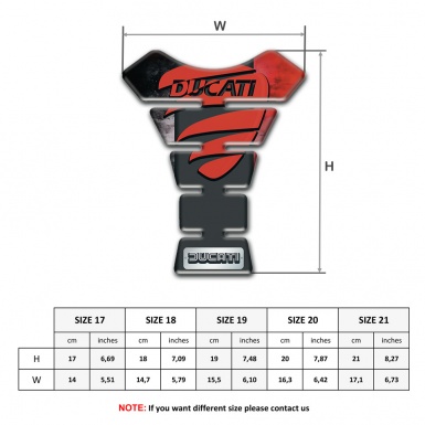 Ducati Tank Protector Red Black background Style with Red Logo 