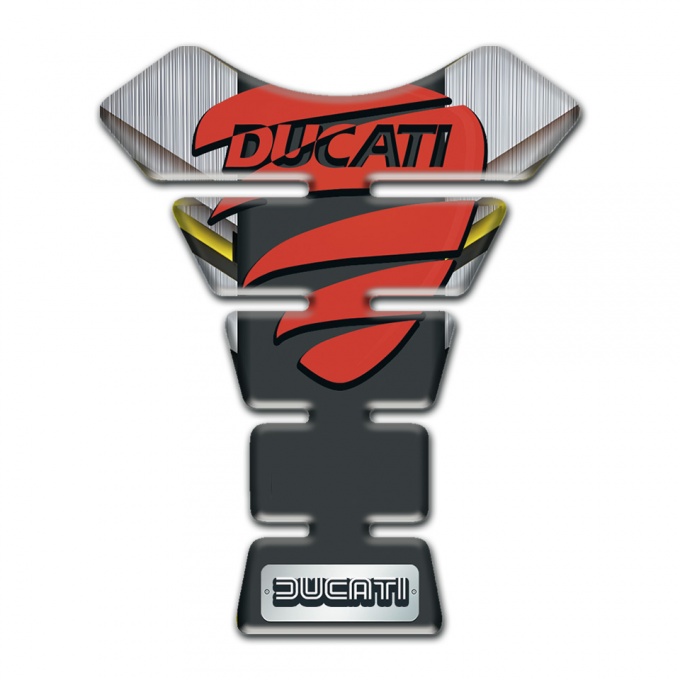 Ducati Tank Protector Silver Yellow Background Version 