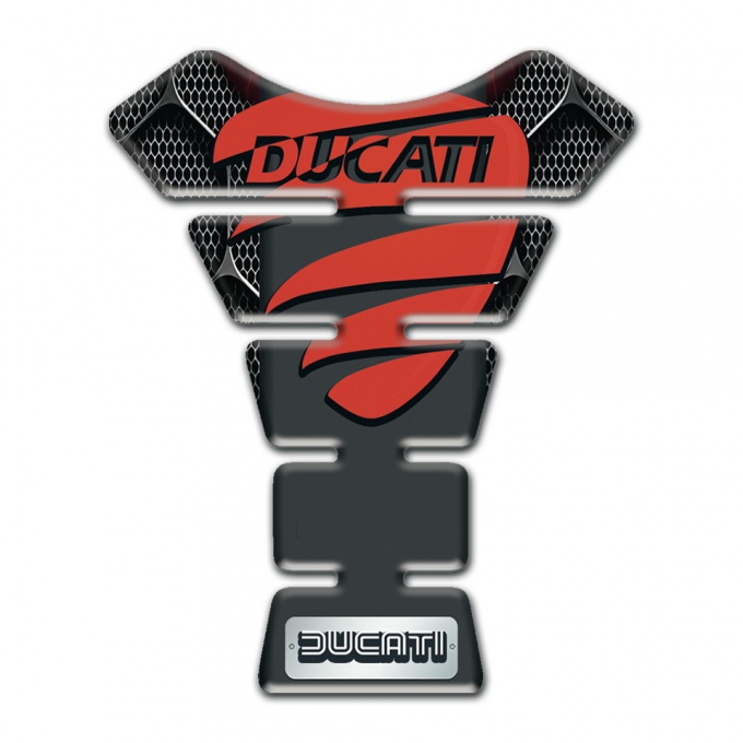 Ducati Tank Pad Protector 3D background Style with Red Logo 