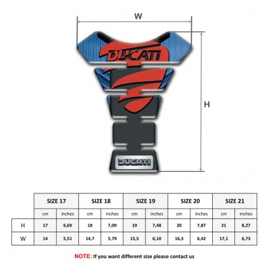 Ducati Tank Guard Pads navy Blue Background Design 