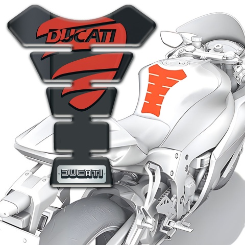 Ducati Tank Fuse Red Painted Logo Premium Quality Version 
