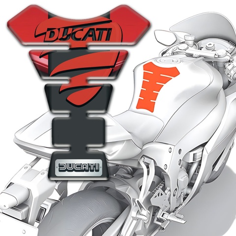 Ducati Tank Protector Silicone Sticker Stylish Racing Edition 