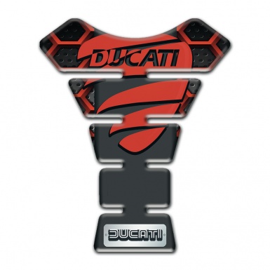 Ducati Tank Fuse Red Grid Background Style and Red logo 