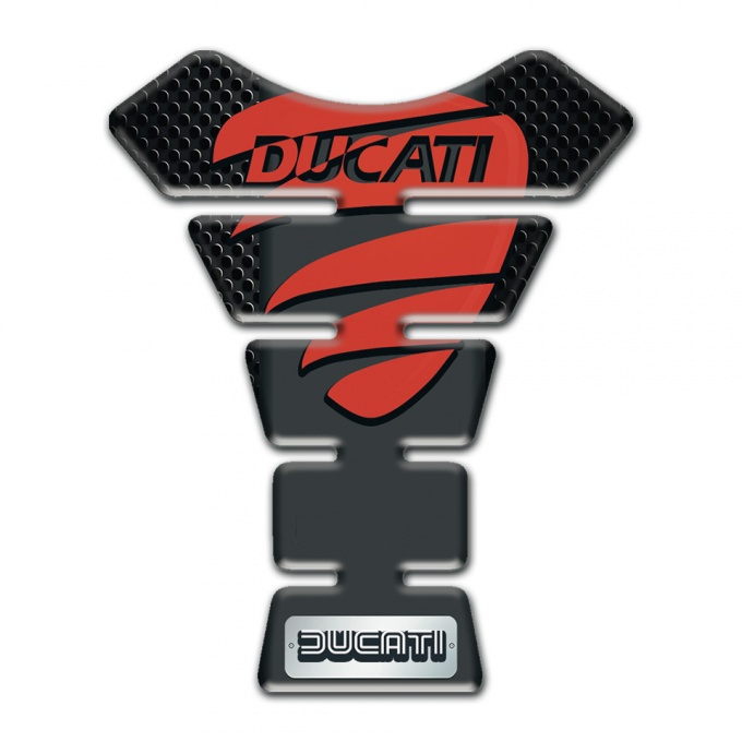 Ducati Tank Protector Black Flakes Background Style 