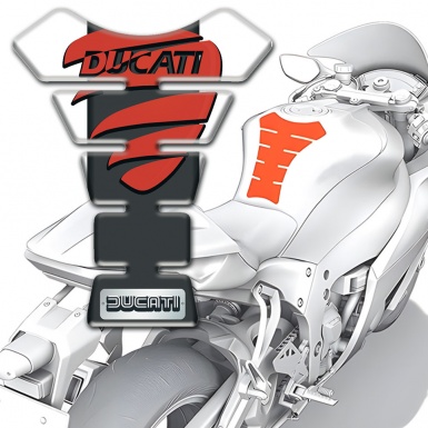 Ducati Tank Guard Pads White Background Style 