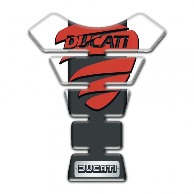 Ducati Tank Guard Pads White Background Style 