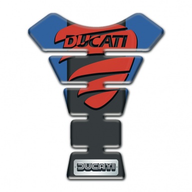 Ducati Tank Pad Protector Blue Background style 
