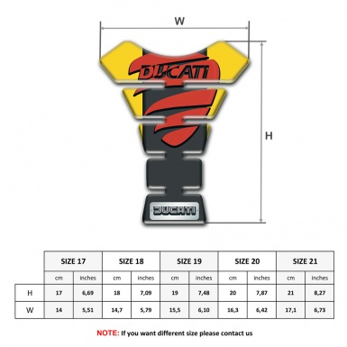 Ducati  Tank Pad Motorbike Yellow Backgrond Style 