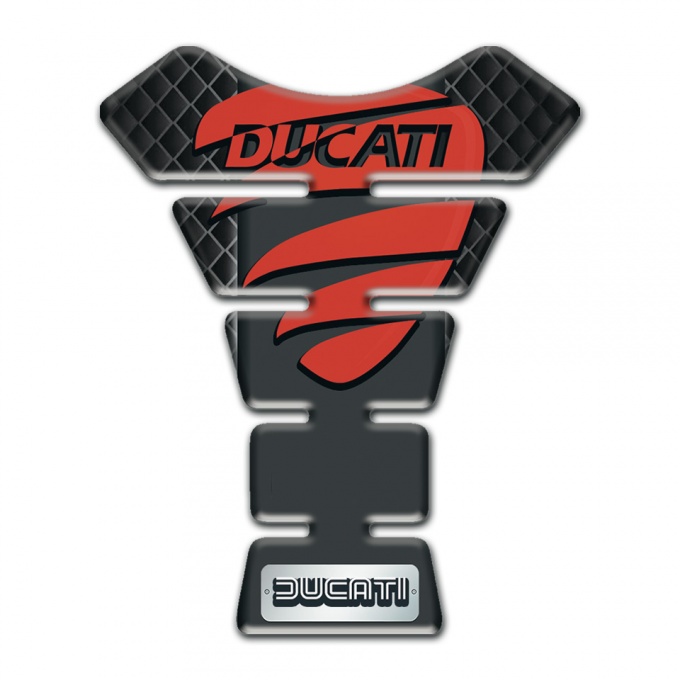 Ducati Tank Pad Motorbike Dark Mesh Background Style 