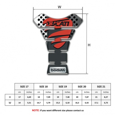 Ducati Tank Pad Protector Perforated base Style 