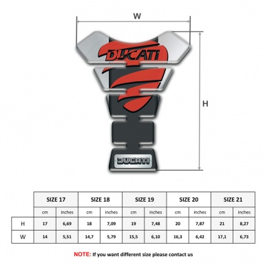 Ducati Tank Fuse Silver Background Style 