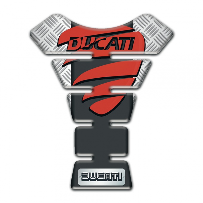 Ducati Tank Protector Crossed Elements Background Style 