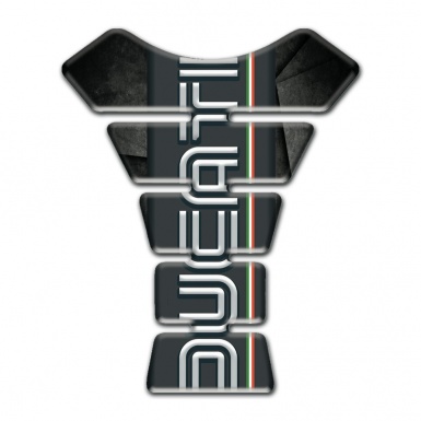 Ducati Tank Protector Mixed Gray Black base and Vertikal Logo Print 