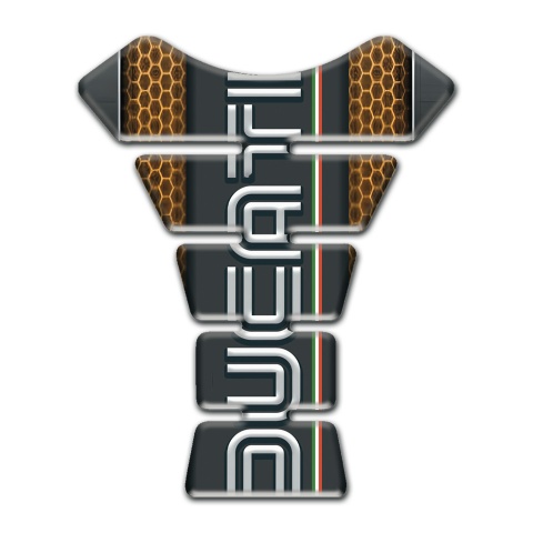 Ducati Tank Pad Protector Copper honecomb Motive and Vertical logo pRINT